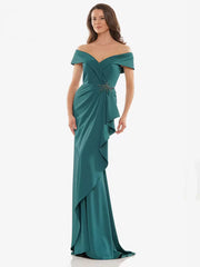 Casual Off-The-Shoulder Mermaid Applique Floor-Length Sleeveless Dresses