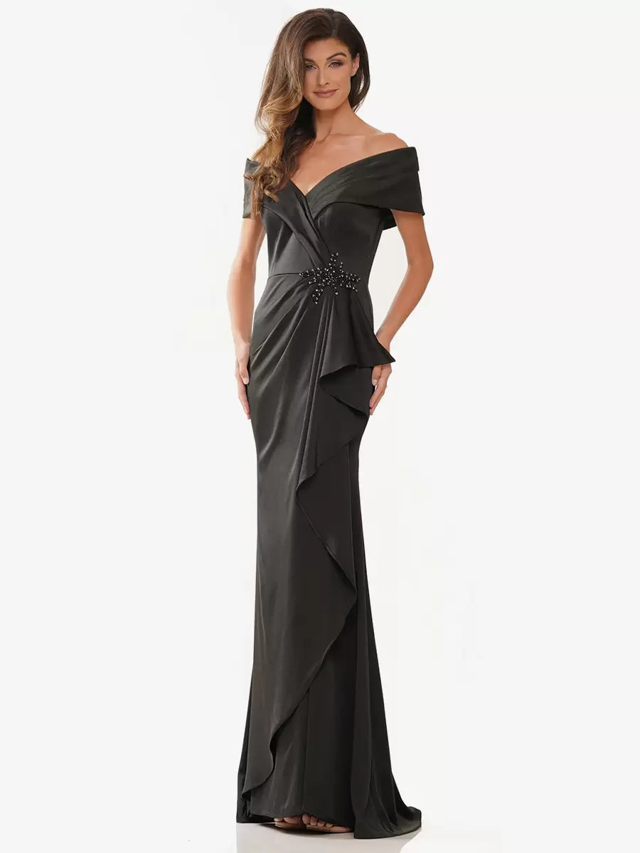 Casual Off-The-Shoulder Mermaid Applique Floor-Length Sleeveless Dresses