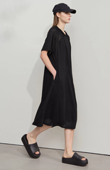 Casual Office Lady Solid Color Mesh Hood Loose Light Comfort Knit Dresses