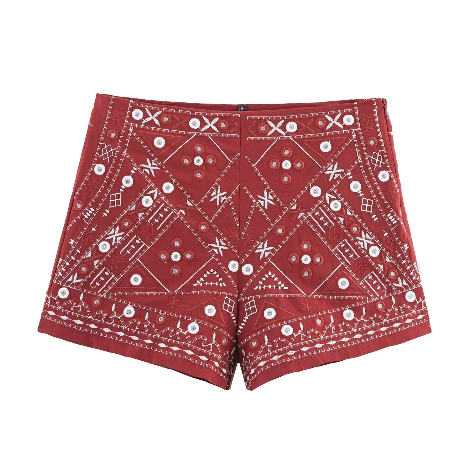 Casual Outfit Embroider Short Vest Tops Two Piece Set
