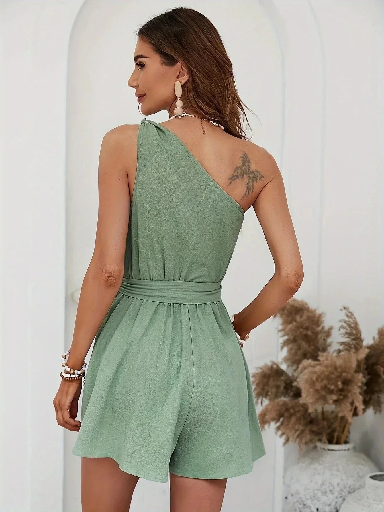 Casual Party Beach Sweet Retro Solid Color Streetwear Jumpsuit