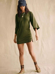 Casual Polyester Relaxed Fit Oversized Mini Dress Street Wear