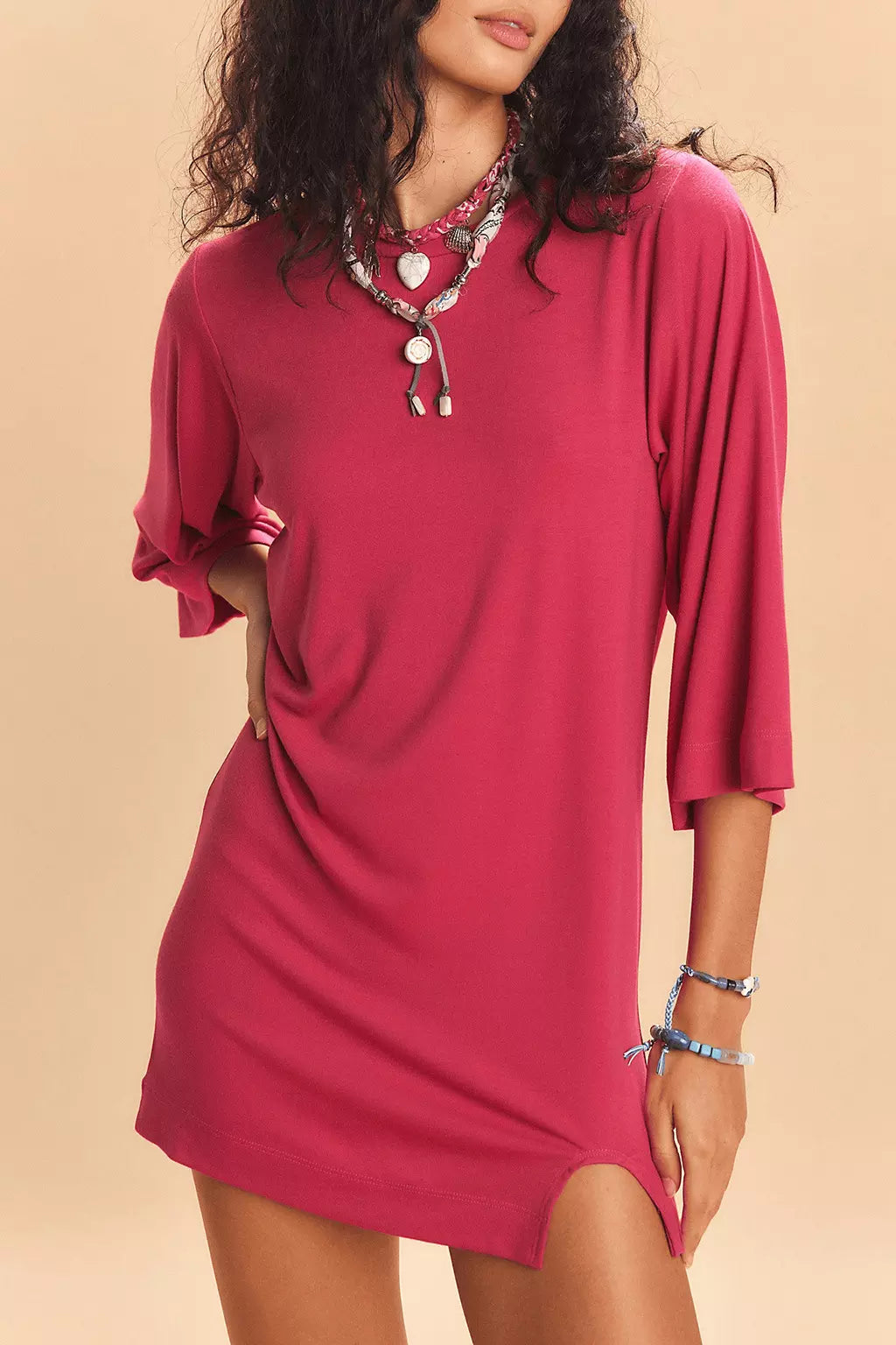 Casual Polyester Relaxed Fit Oversized Mini Dress Street Wear