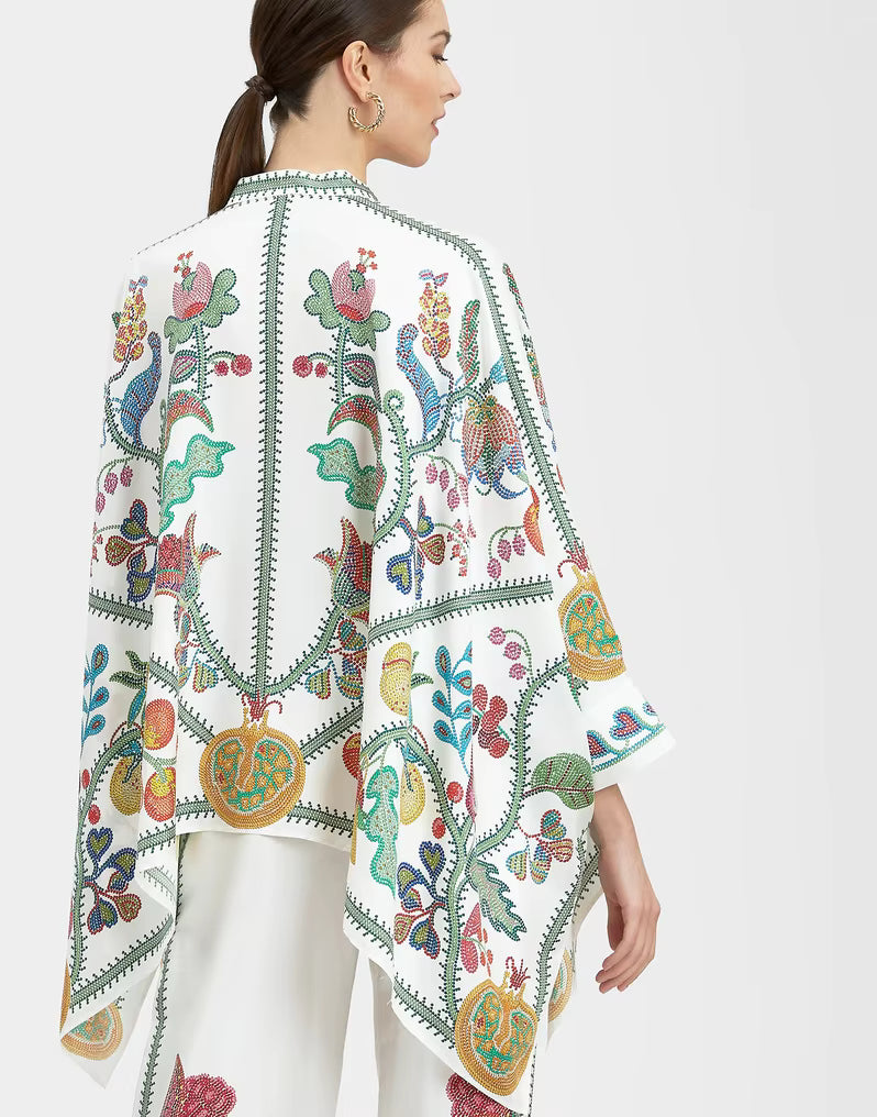 Casual Print Wide Leg Pants Loose Long Sleeve Shirt Two Piece Set