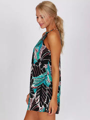 Casual Printed Polyester Shift Slip Sleeveless Mini Dress