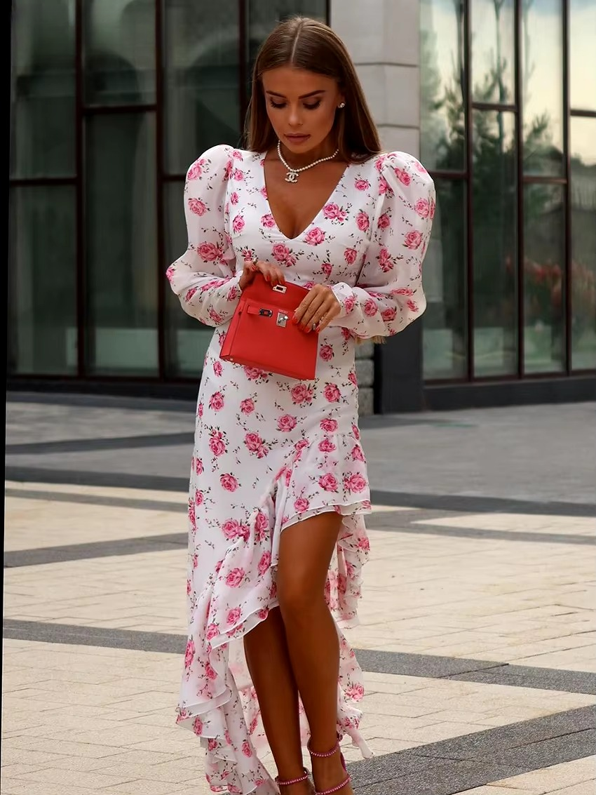 Casual Pullover Ankle Length Slim Bodycon Slit Party Dress