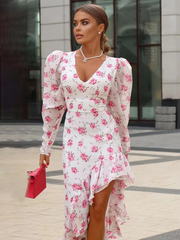 Casual Pullover Ankle Length Slim Bodycon Slit Party Dress