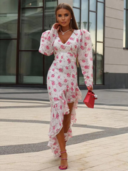 Casual Pullover Ankle Length Slim Bodycon Slit Party Dress