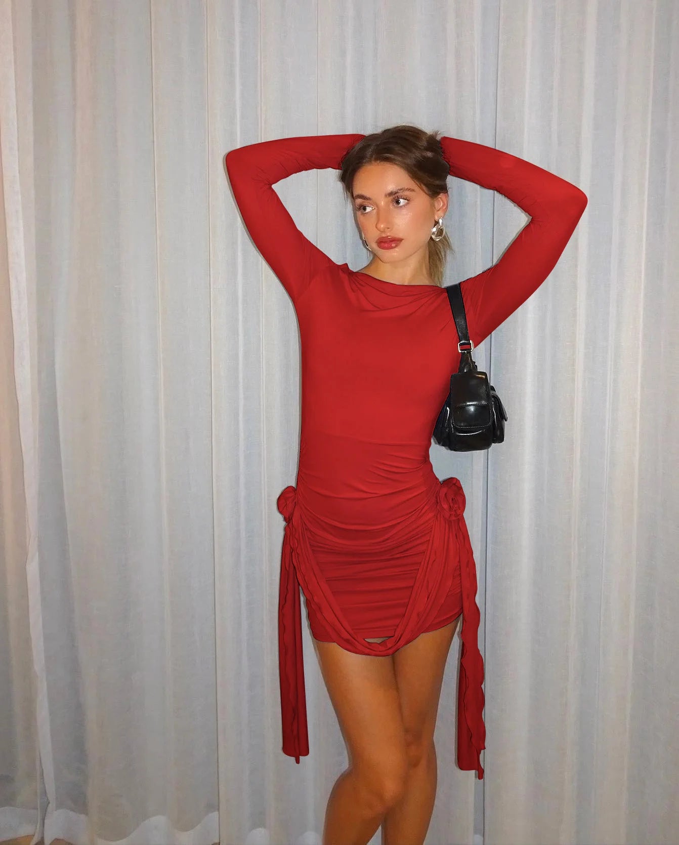 Casual Pullover Street wear Regular Polyester Bodycon Short Mini Dress
