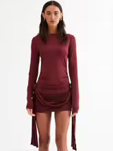 Casual Pullover Street wear Regular Polyester Bodycon Short Mini Dress