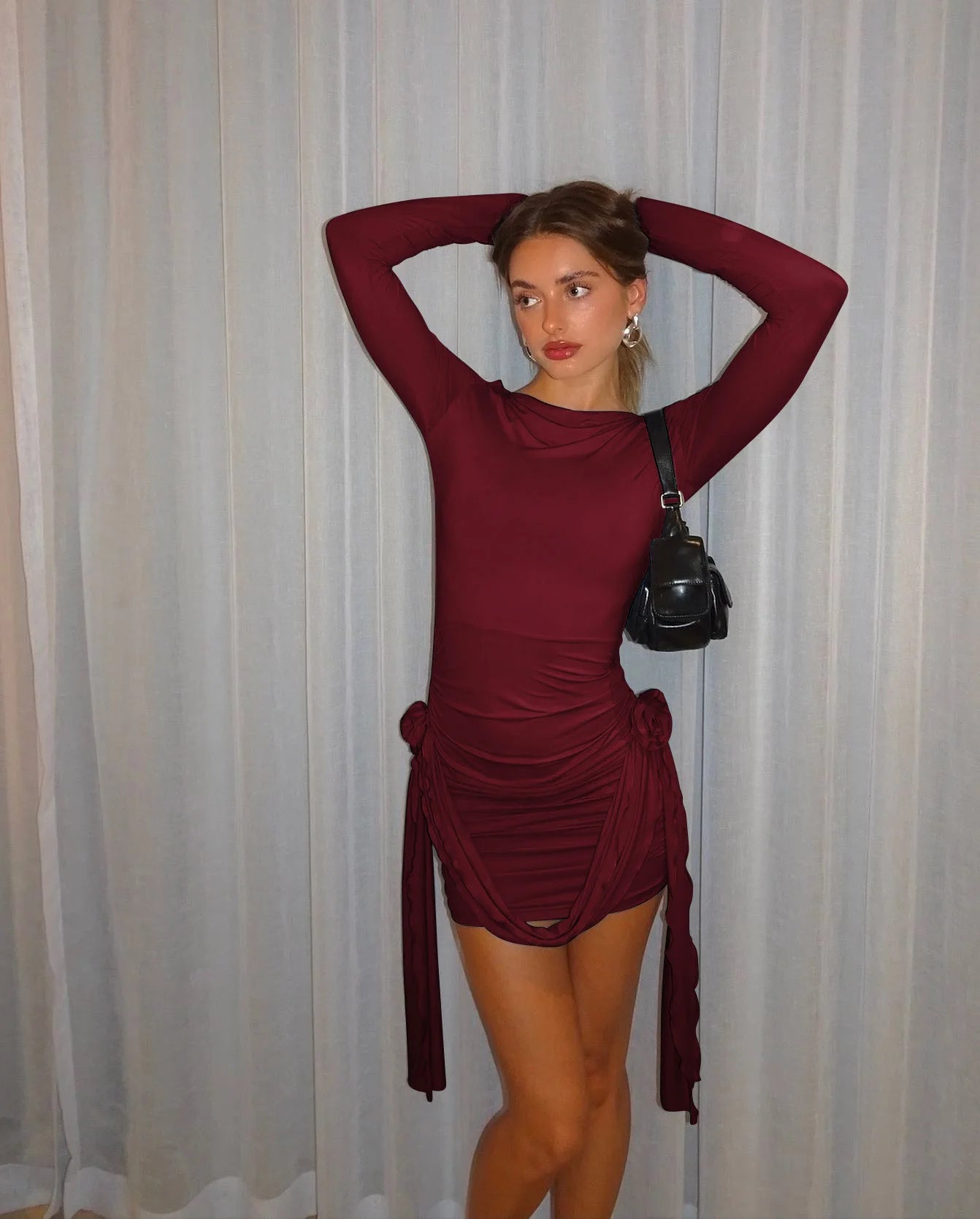Casual Pullover Street wear Regular Polyester Bodycon Short Mini Dress