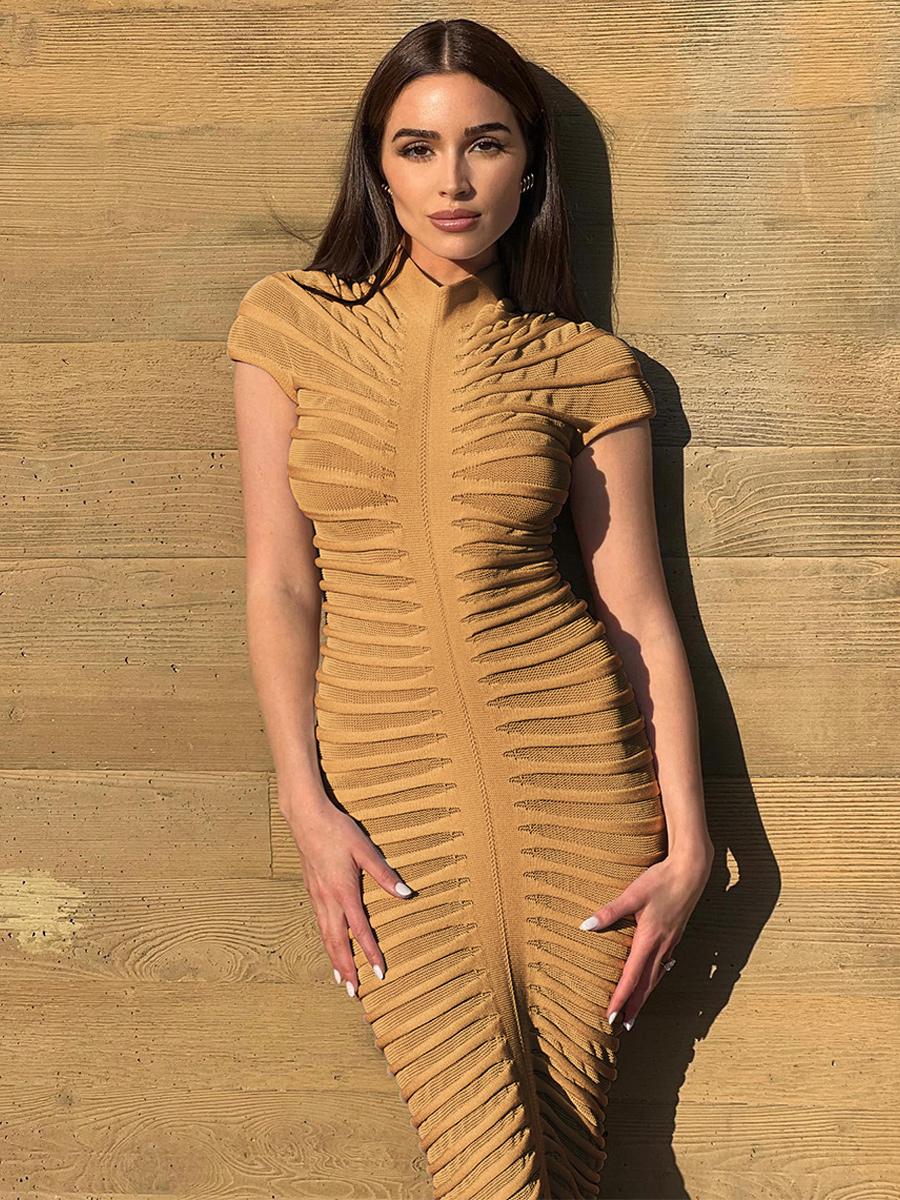 Casual Short Sleeve Ruched Night Out Bodycon Maxi Dresses
