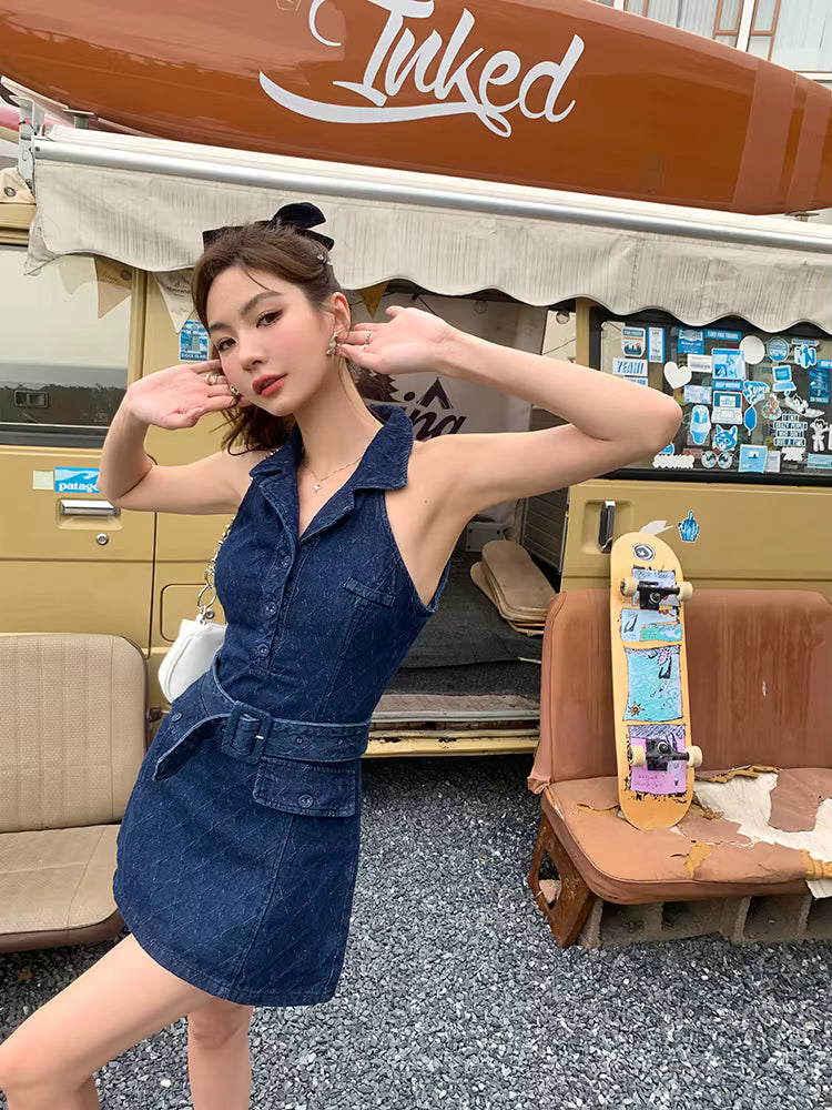 Casual Sleeveless Vest Slim Pencil Simple Party Office Sheath Bodycon Dresses
