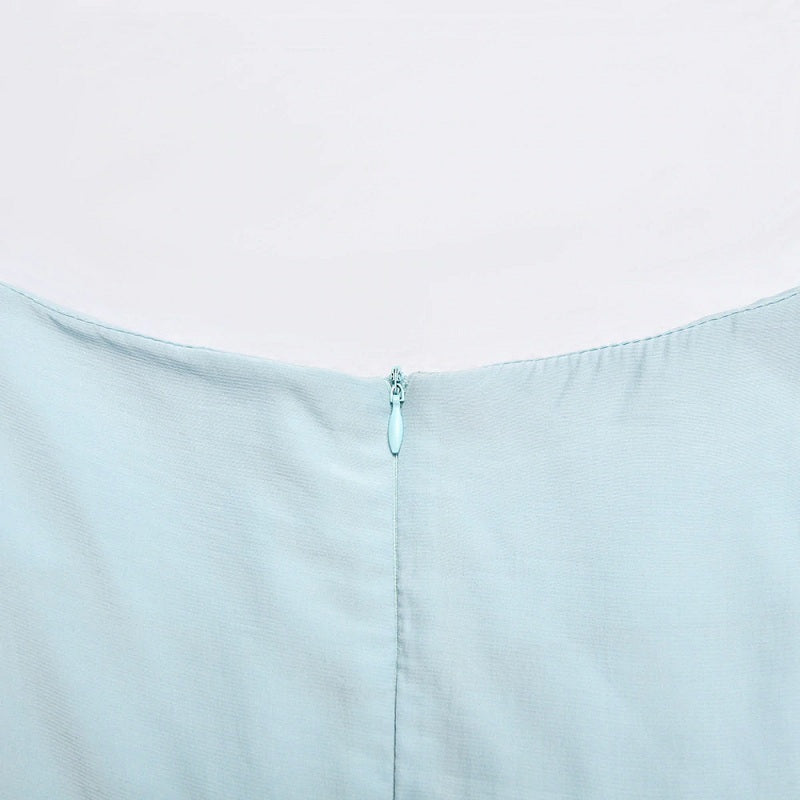 Casual Solid Color Slim Fit A-line Ruffles Dresses