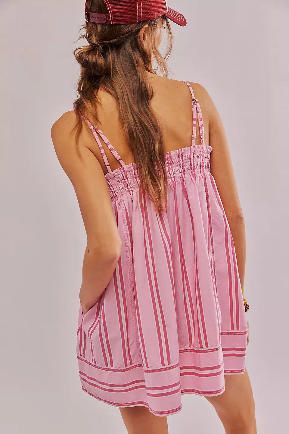Casual Splicing Striped Strap Loose Top And Shorts Two Piece Set