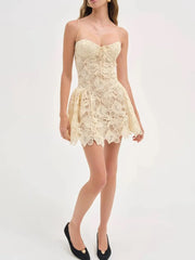 Casual Square Neck Sleeveless High Waist Temperament Mini Dress