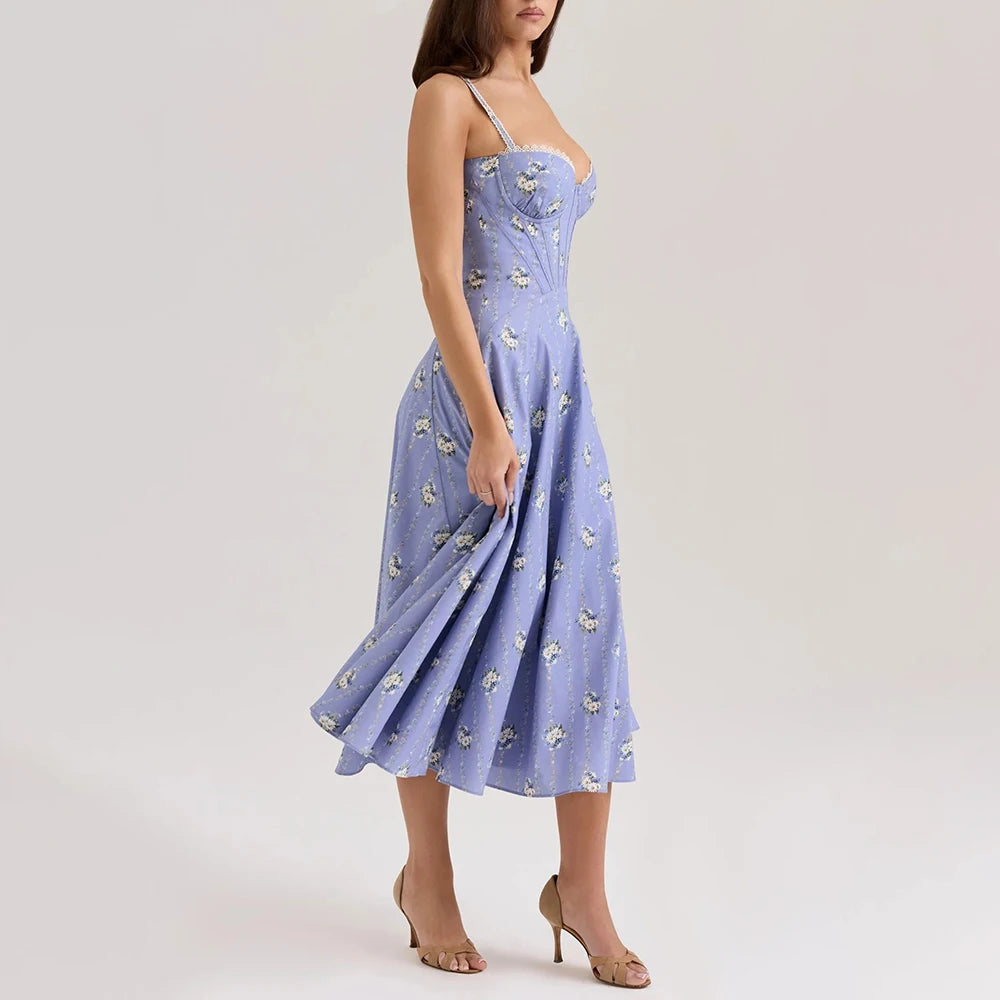 Casual Strapless Sleeveless High Waist Temperament Dress