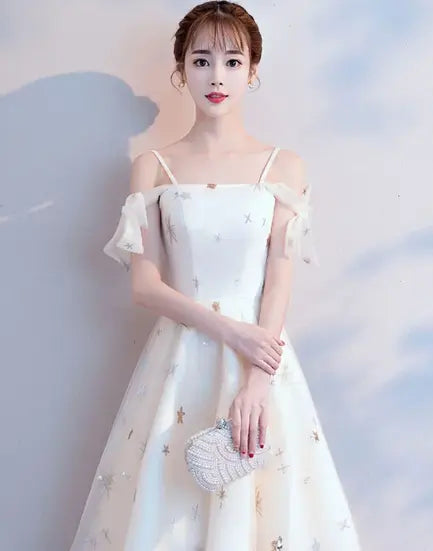 Casual Sweetheart  Sleeveless A-LINE Spaghetti Strap Graduation Mini Dress