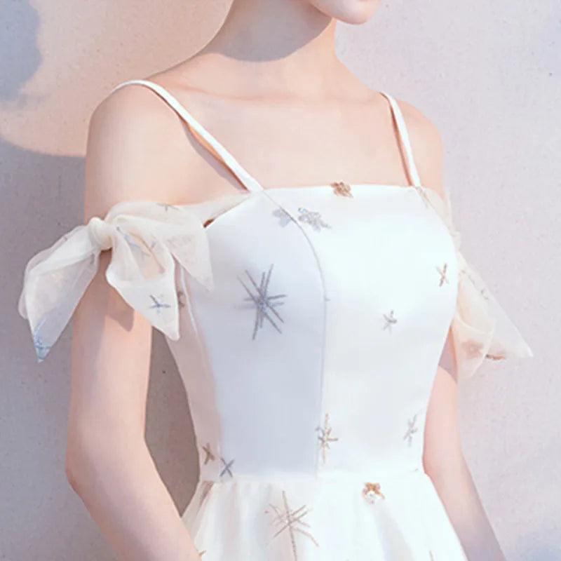 Casual Sweetheart  Sleeveless A-LINE Spaghetti Strap Graduation Mini Dress