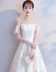 Casual Sweetheart  Sleeveless A-LINE Spaghetti Strap Graduation Mini Dress