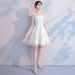 Casual Sweetheart  Sleeveless A-LINE Spaghetti Strap Graduation Mini Dress