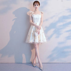 Casual Sweetheart  Sleeveless A-LINE Spaghetti Strap Graduation Mini Dress