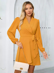 Casual Turndown Collar Long Sleeves Blazer Mini Dresses