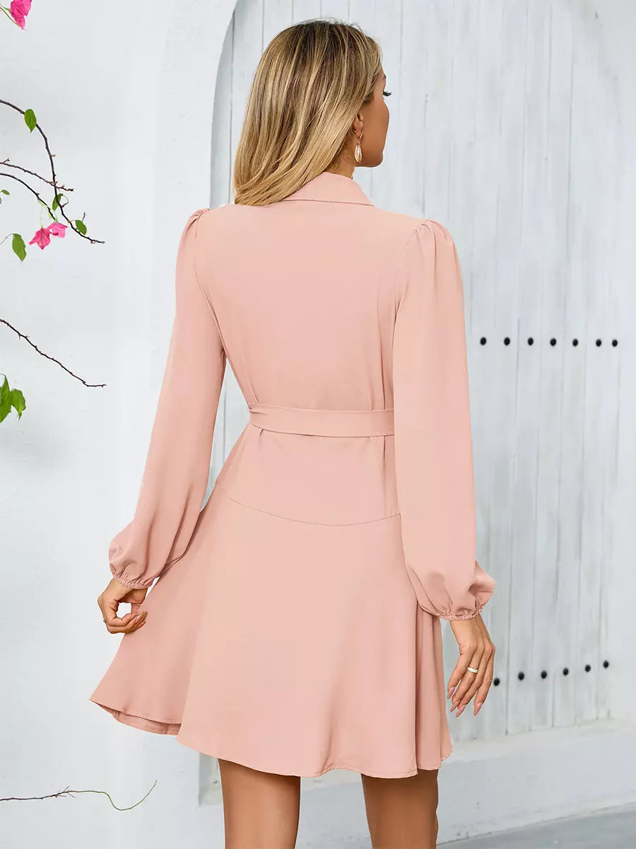Casual Turndown Collar Long Sleeves Blazer Mini Dresses