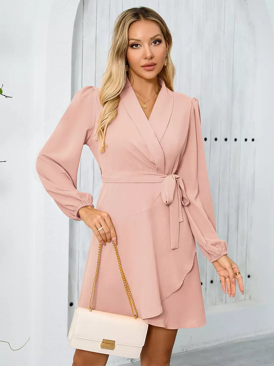 Casual Turndown Collar Long Sleeves Blazer Mini Dresses