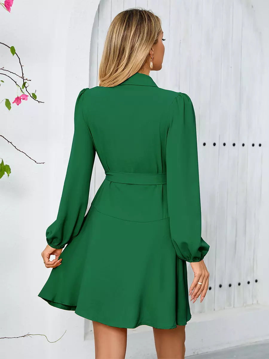 Casual Turndown Collar Long Sleeves Blazer Mini Dresses
