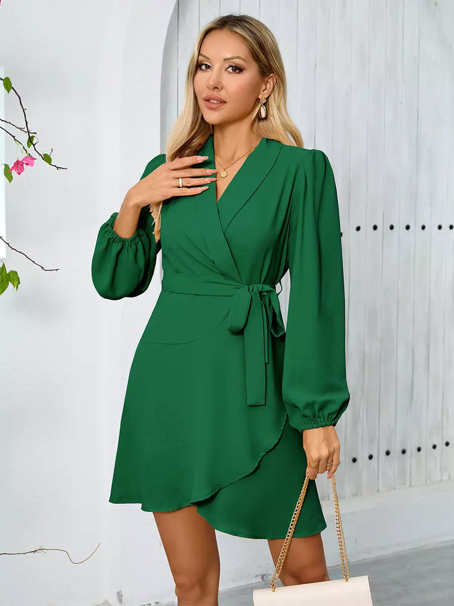 Casual Turndown Collar Long Sleeves Blazer Mini Dresses