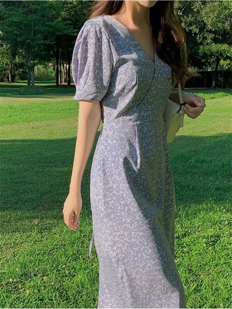 Casual Vintage Party Short Sleeve Beach Midi Dress