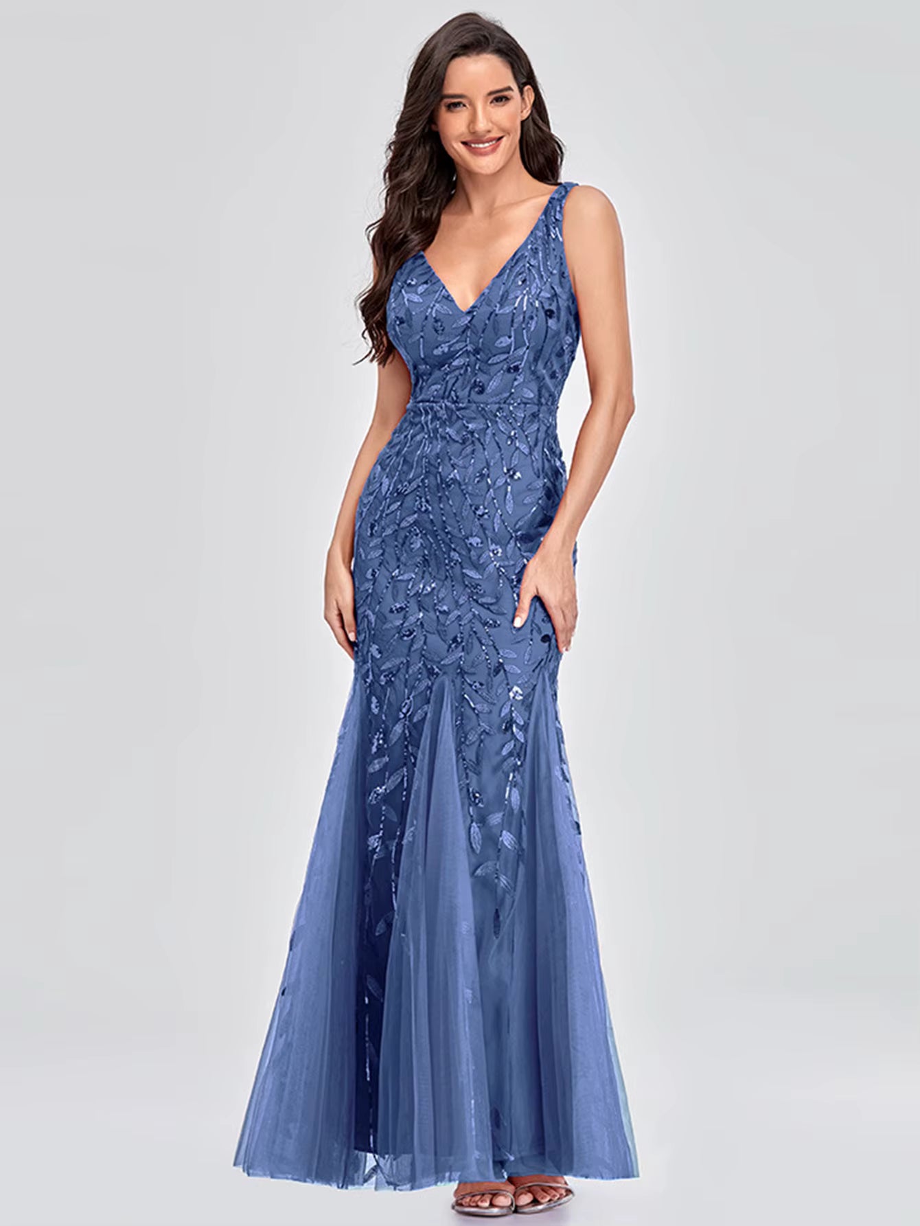 Luxury Chemical Fiber Ankle-Length zipper sleeveless Maxi Dress