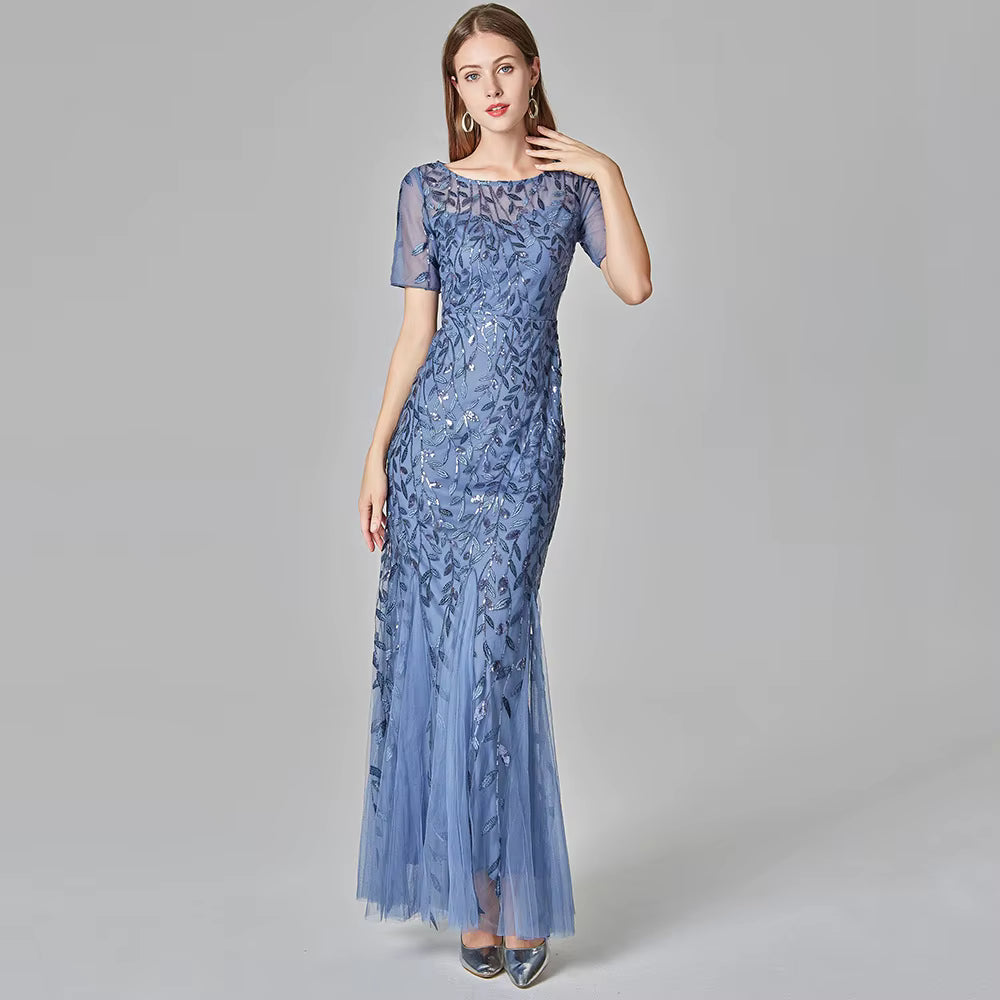 Luxury Chemical Fiber Ankle-Length zipper sleeveless Maxi Dress