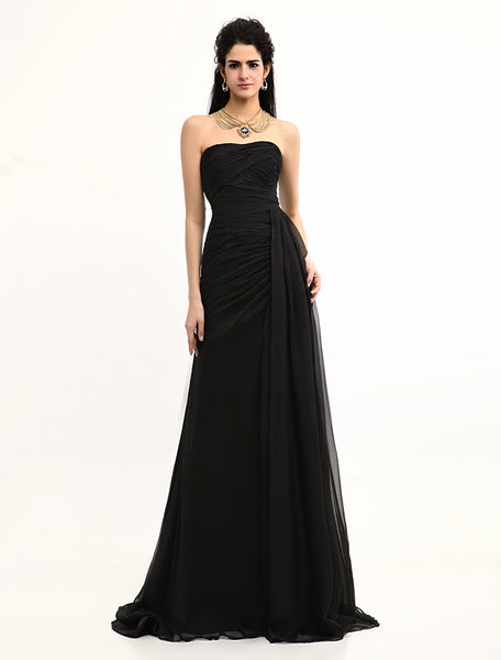 Celebrity Dresses Split Front Chiffon Cannes Film Evening Dress