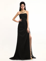 Celebrity Dresses Split Front Chiffon Cannes Film Evening Dress