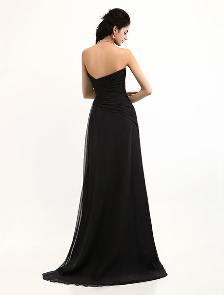 Celebrity Dresses Split Front Chiffon Cannes Film Evening Dress