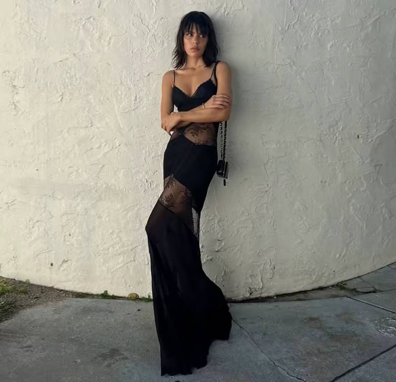 Chic Backless Sleeveless Through Sling Slim Party Maxi Dress