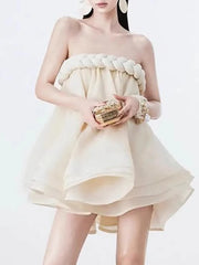 Chic Casual Strapless Sleeveless Temperament Minimalist Dress