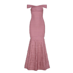 Chic Off The Shoulder Long Bandage Maxi Party Dress Vestidos