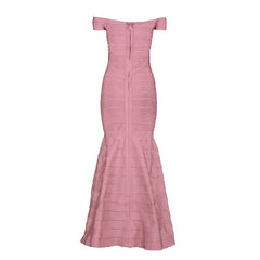 Chic Off The Shoulder Long Bandage Maxi Party Dress Vestidos