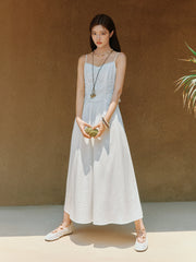 Chic Strappy Holiday Season Beach Stitching Lace Dress