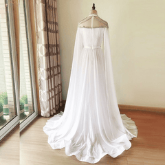 Chiffon Aline Crystal Handmade Evening Dresses