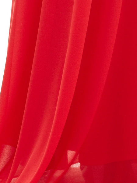 Chiffon Long Queen Anne Neckline Sequin Ruched Sleeveless Occasion With Train Prom Bridesmaid Dress