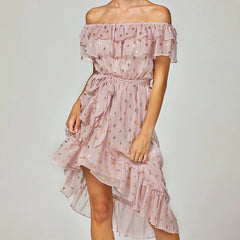 Chiffon Off Shoulder Casual Beach Dress
