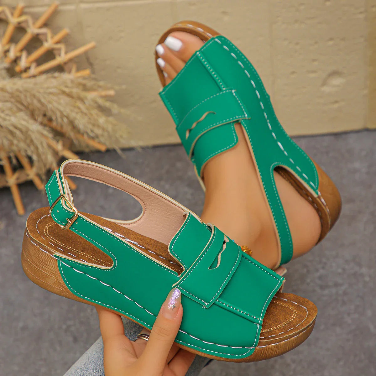 Chunky Platform Wedges Slipper  Sandals Shoes