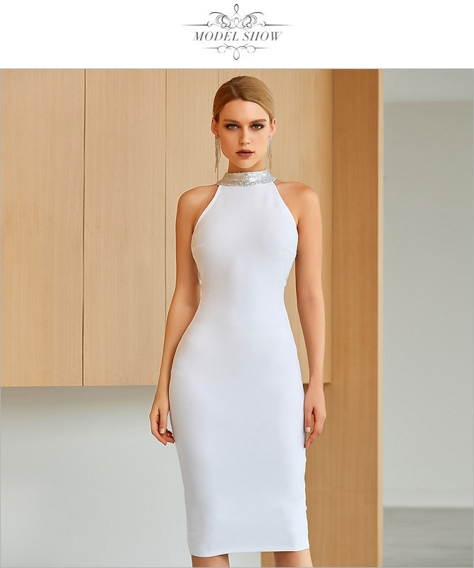 Club Dress Backless Sequined Hot Celebrity Party Bodycon Dresses