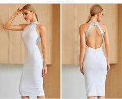 Club Dress Backless Sequined Hot Celebrity Party Bodycon Dresses