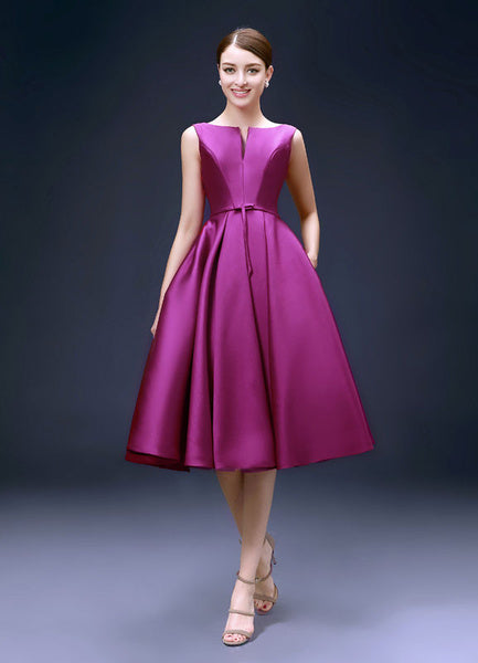 Cocktail Pleated Knee Length Wedding Guest Dresses
