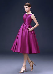 Cocktail Pleated Knee Length Wedding Guest Dresses